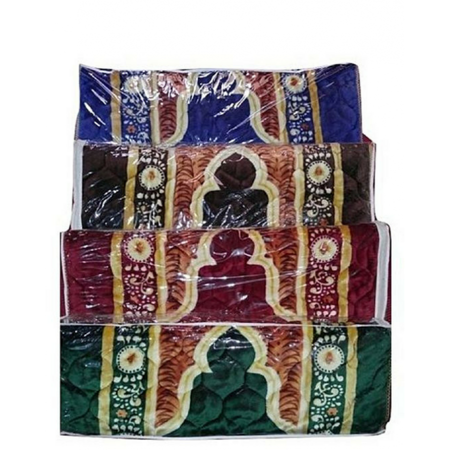 Buy Pack of 4 Valvet Foam Quilted Printed Jai namaz / Prayer Rug